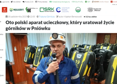 Oto polski aparat ucieczkowy, który uratował życie górników w Pniówku
